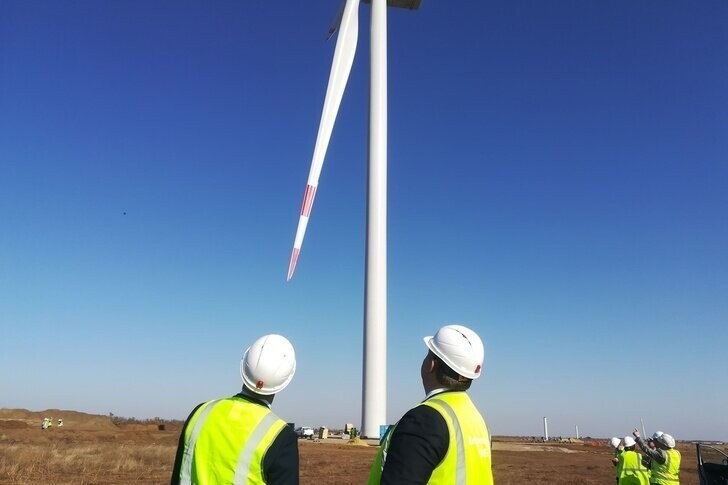 В Ростовской области завершён монтаж первой ветроэнергетической установки