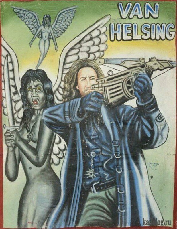 Фильм «Ван Хельсинг» 2004 года, на афише главный герой в исполнении Хью Джекмана.