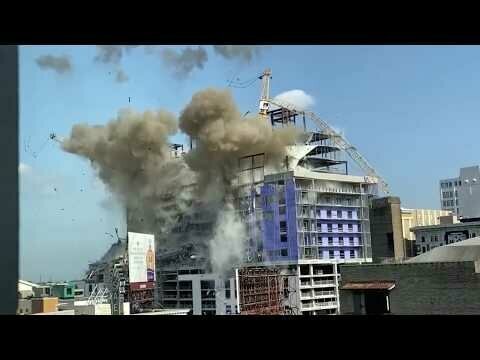 Взрывы в Новом Орлеане: взорвали краны над смертельной стройкой 
