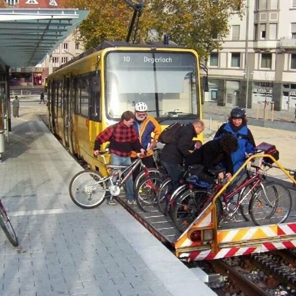 Забота о тех, кому надо проехать на трамваем и взять с собой велосипед