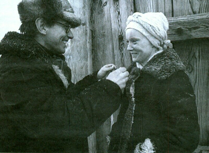 Андрон Кончаловский репетирует с Людмилой Гурченко сцену из "Сибириады", 1976