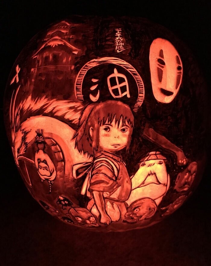 Тыквы к Хэллоуину, вдохновленные студией Ghibli