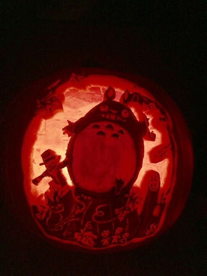 Тыквы к Хэллоуину, вдохновленные студией Ghibli