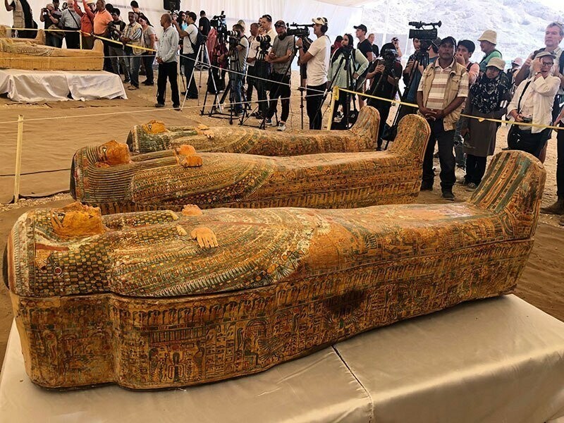 В Луксоре обнаружены 30 саркофагов захороненных 3000 лет назад