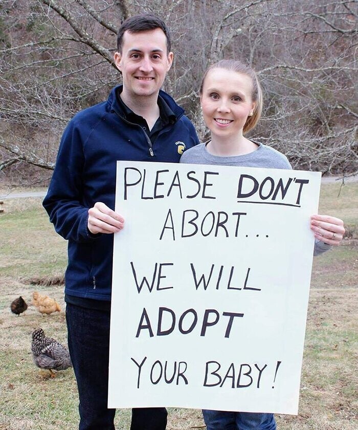 Пара из Вирджинии предлагает выход женщинам, думающим об аборте