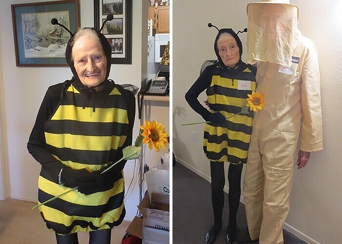 3. 88-летняя пчелка и ее 92-летний пасечник