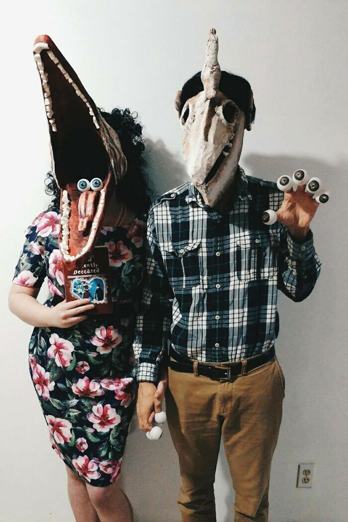 10. "Моя девушка создала эти маски своими руками"