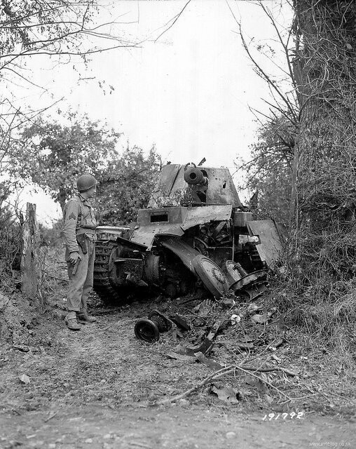 Разрушенный немецкий истребитель танков Marder III.