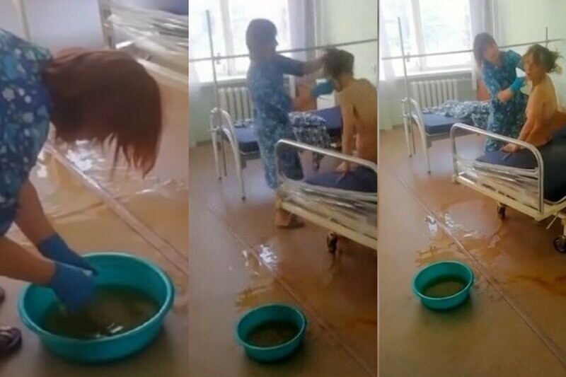 Уборщица вымыла лицо пациентки половой тряпкой
