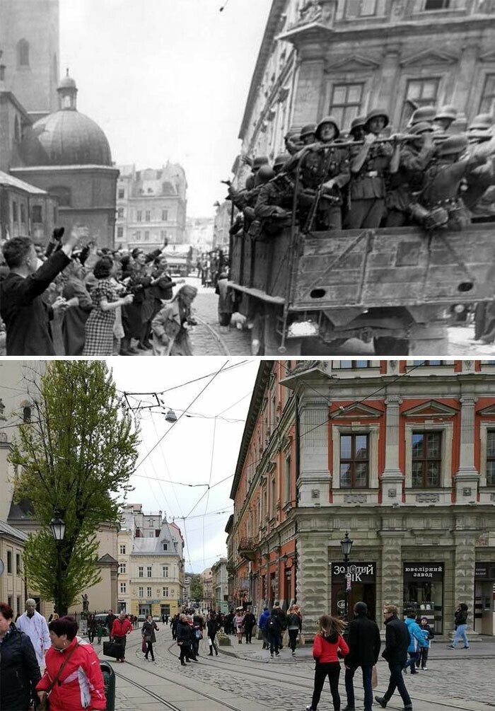 Немцы входят во Львов, 1941 год