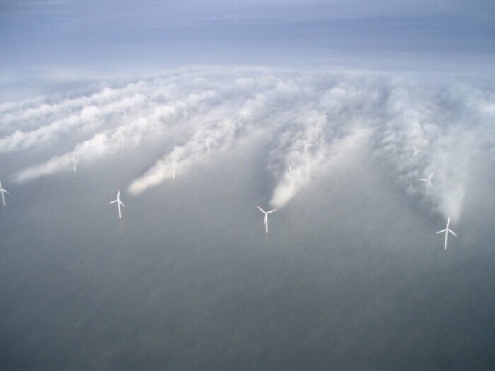 Туман и ветровые турбины
