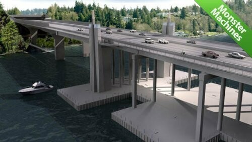 Плавающие мосты из бетона в Сиетле