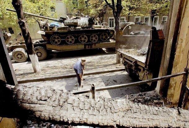 История его гибели Т-62М не менее героическая