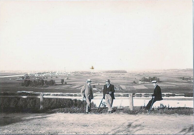 Лужники, вид с Ленинских гор. 1890-1900 год