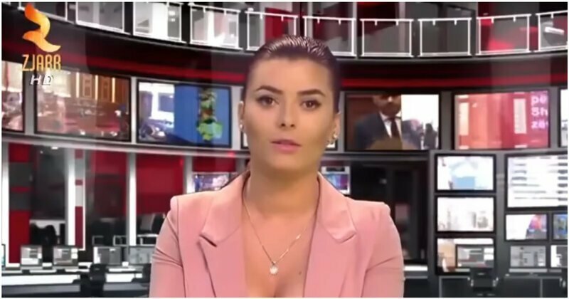 На албанском телеканале о новостях рассказывают пышногрудые и полураздетые телеведущие