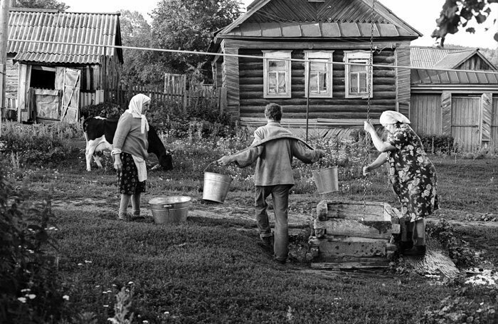 Советская деревня разное время