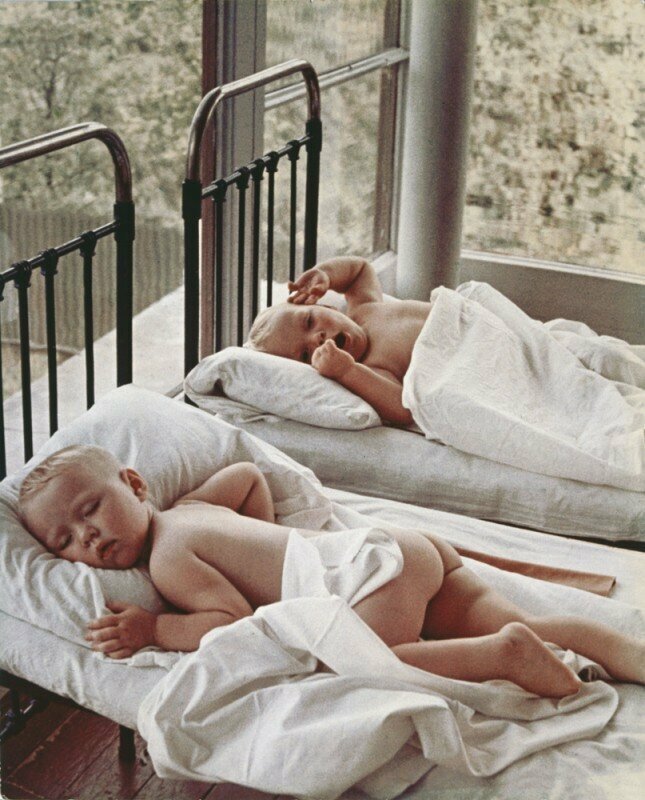 Малыши на детской летней даче. "С добрым утром", Бальтерманц, 1949: