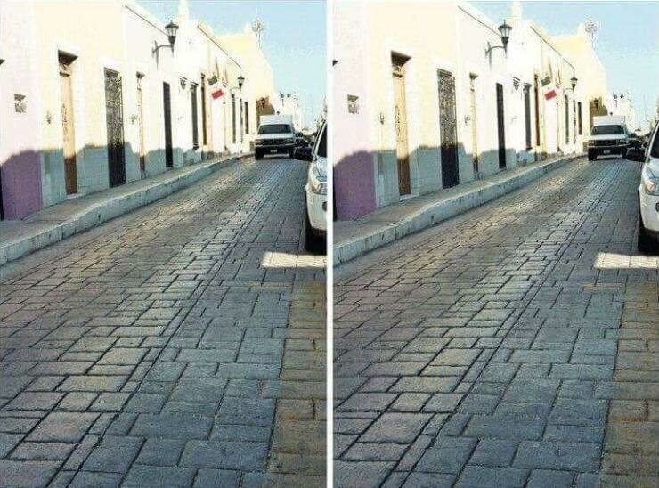 Эти две фотографии абсолютно одинаковы — они сделаны под одним и тем же углом, имеют одинаковую обрезку и содержат одинаковые пиксели, но вторая выглядит по-другому