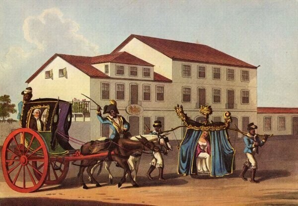 Черные кучеры и носильщики (Бразилия, 1821 год)