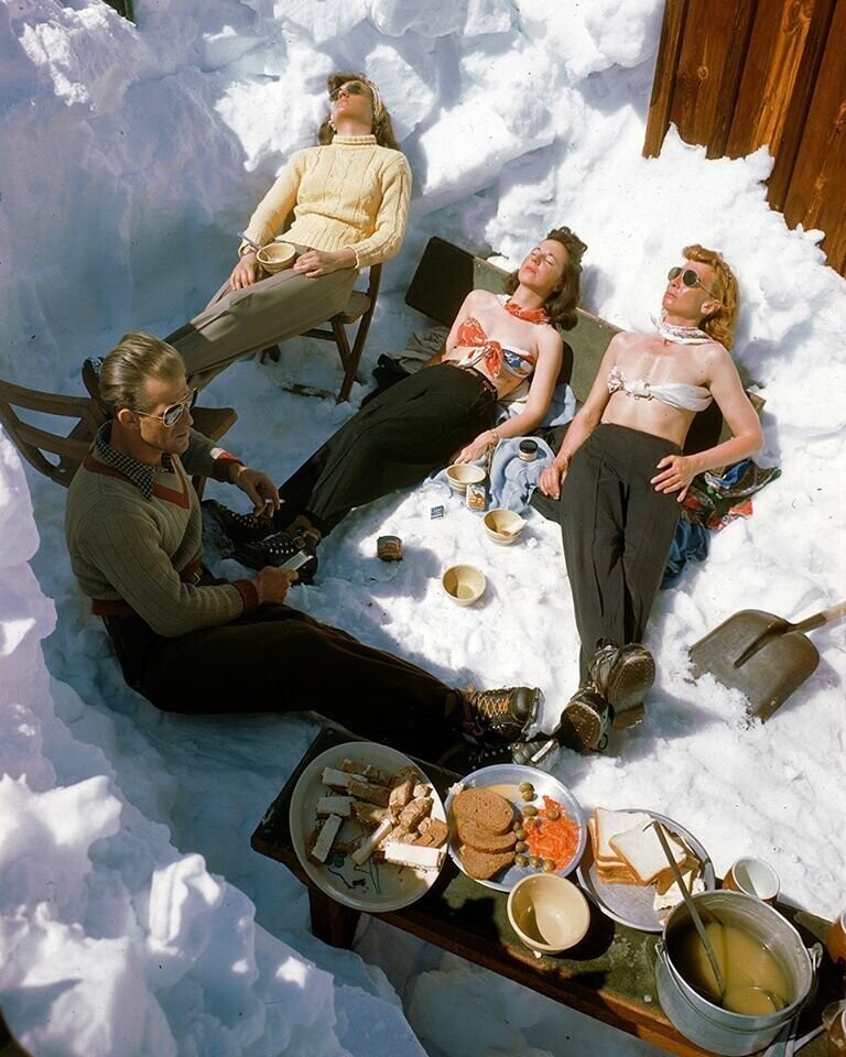 Отдых на снегу... США, Sun Valley, Idaho, 1946 