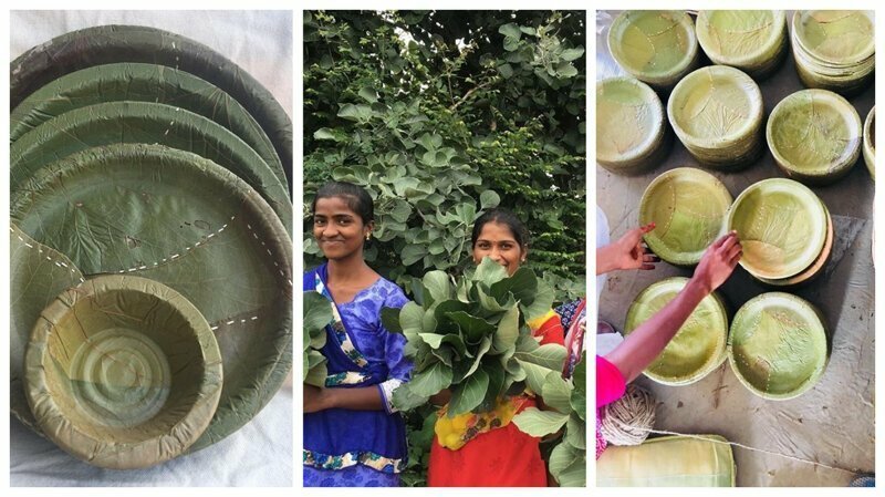 Видео: как в Индии делают тарелки из листьев