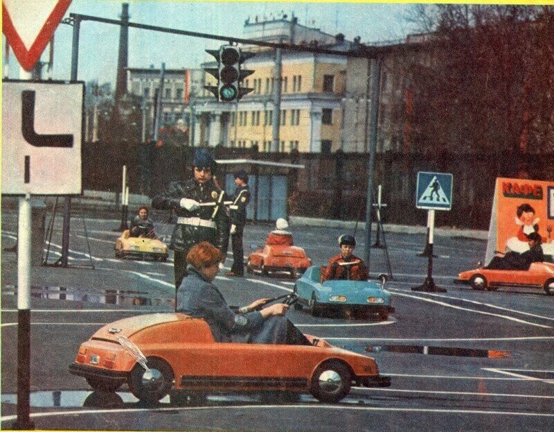 Детский автотрек на ВДНХ, 1978 год, Москва