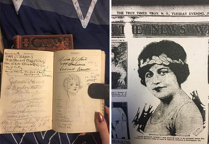 4. "Несколько лет назад я наткнулась на личный дневник путешествий 1926 года, принадлежавший Вирджинии Х. Мэйфилд, первой женщине-судье в штате Алабама"