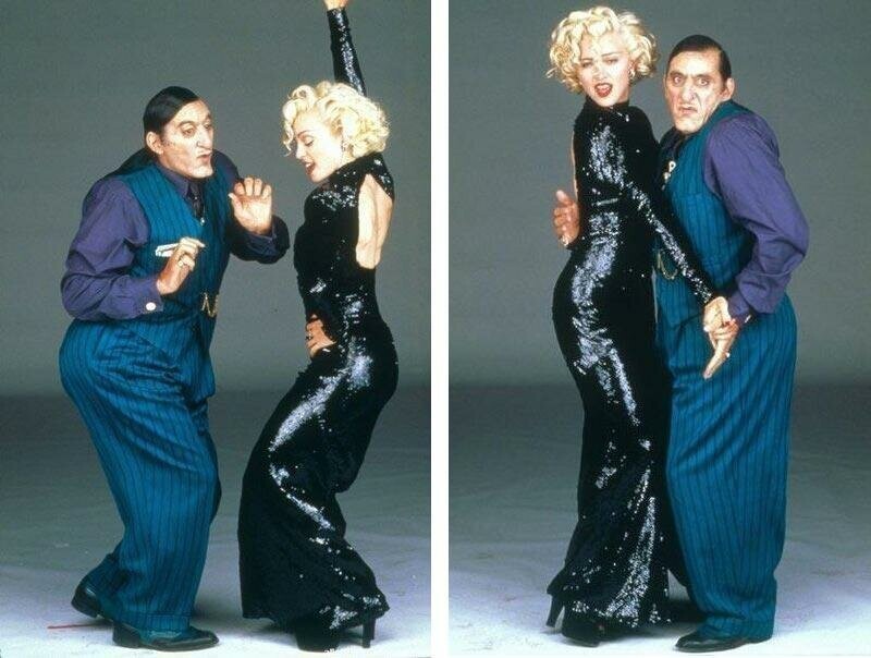 Аль Пачино и Мадонна в промо фотографиях к фильму "Дик Трейси", 1990 год. 