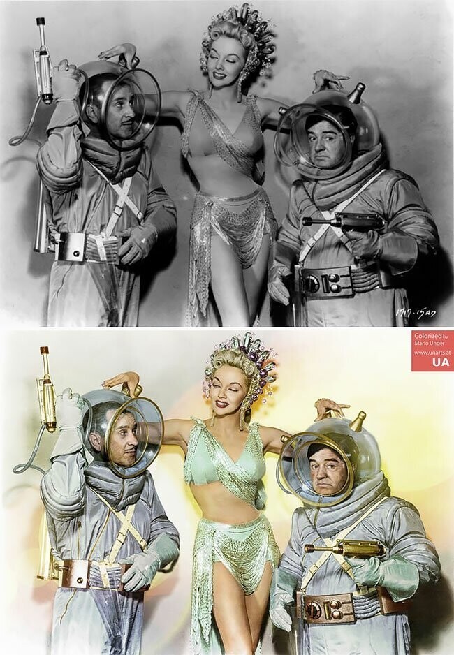 2. Сцена из картины 1953 года "Эбботт и Костелло отправляются на Марс"