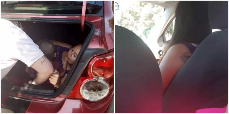 Женщина забралась в багажник вместе с ребёнком, чтобы проследить за мужем-таксистом