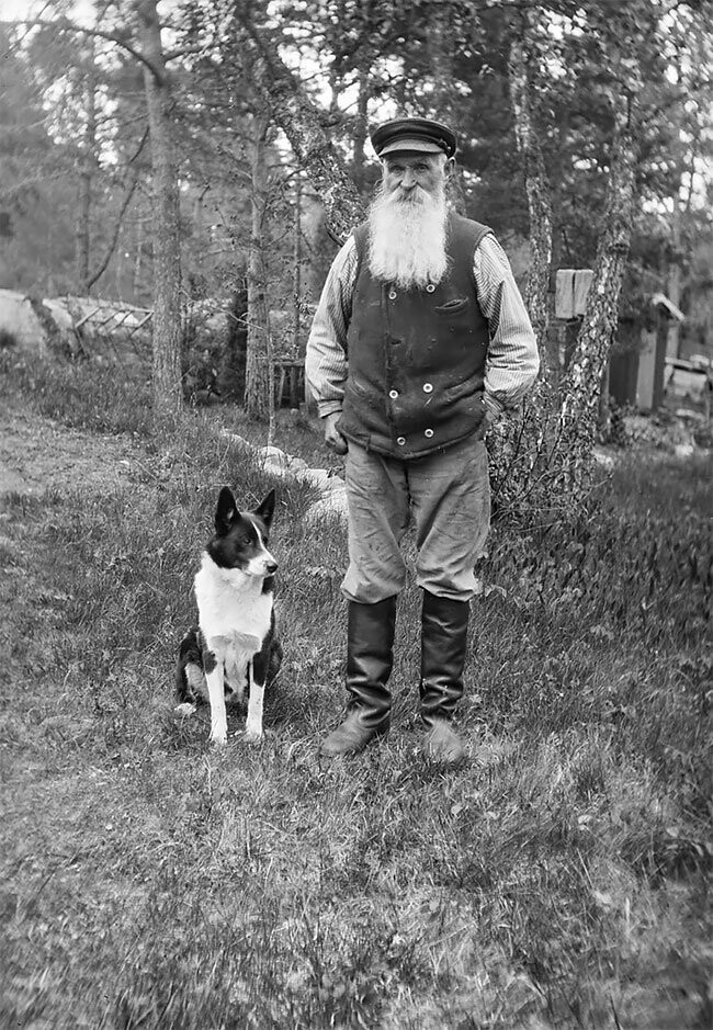 69-летний фермер Карл Персон из Бетседе, Швеция, 1927г.