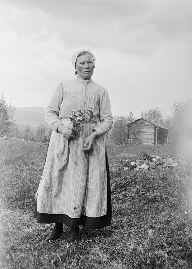 Фермерша Грета Персен, Альмо, Швеция, 1930г.