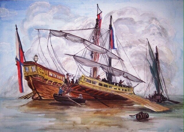 Первое военное судно - галера Принципиум