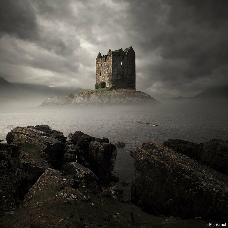 Шотландский замок Сталкер , 14-й век 