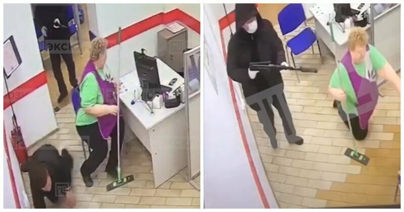 Вооруженное ограбление банка в Санкт-Петербурге попало на видео