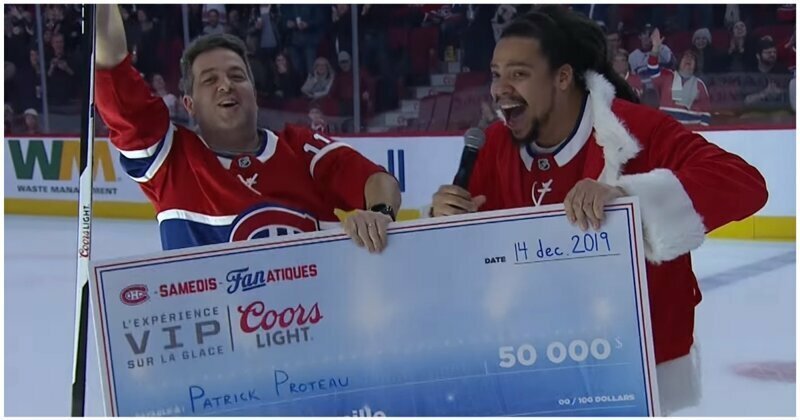 Канадский хоккейный болельщик выиграл 50 тысяч долларов одним точным броском