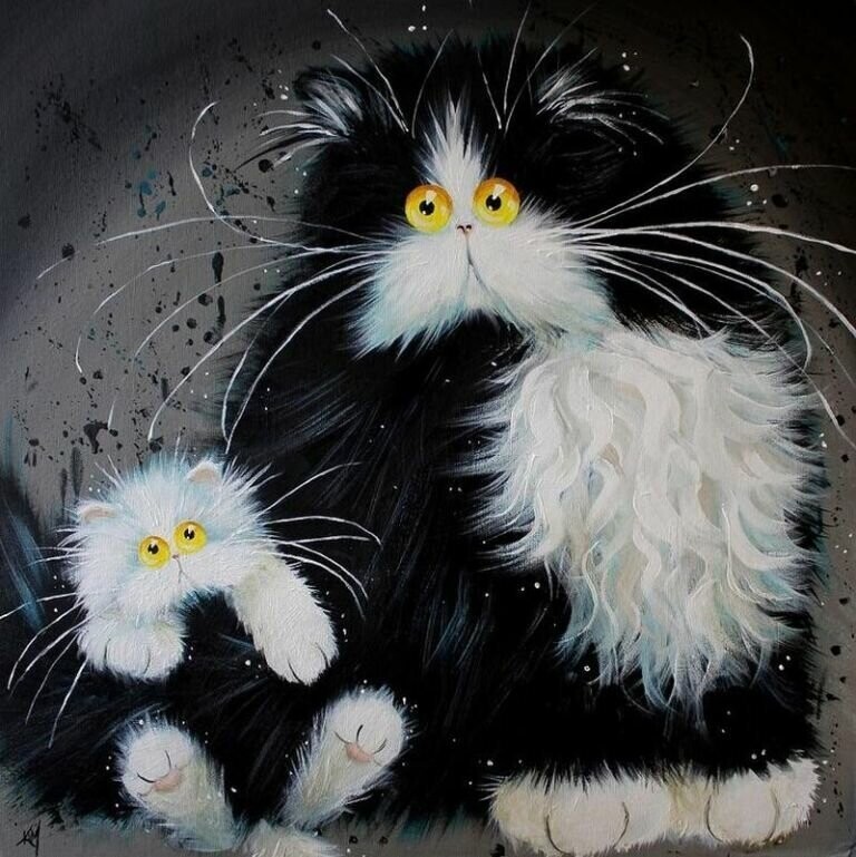 Радужные кошки от Ким Хаскинс