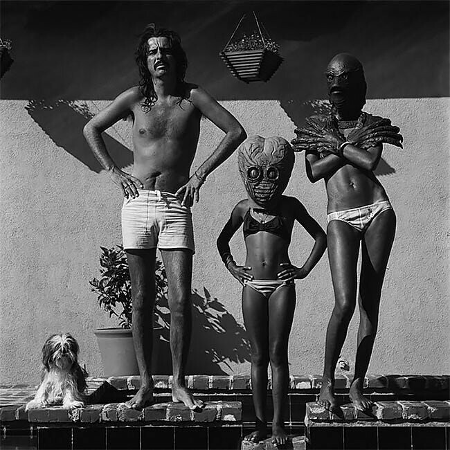 Элис Купер с женой и дочерью дома, Лос-Анджелес, 1980-е