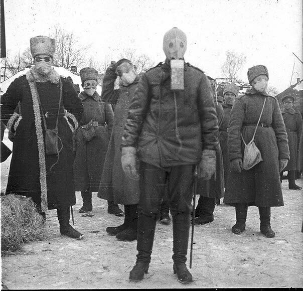 Полевые испытания противогаза Зелинского, зима 1914 – весна 1915 г.