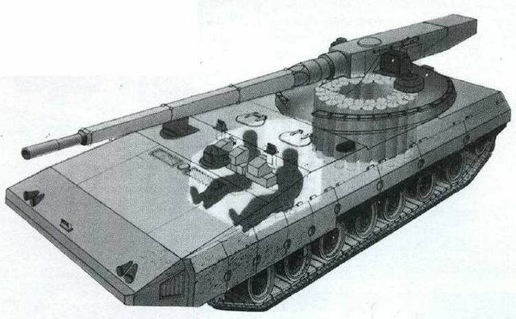 Общий вид танка предельных параметров "Объект 299"
