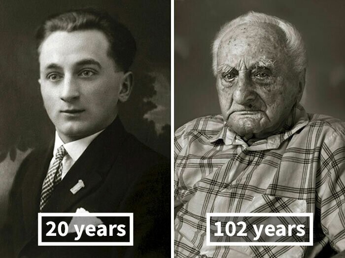 Лудвик Хыбик, 20 лет (кондитер) и 102 года.