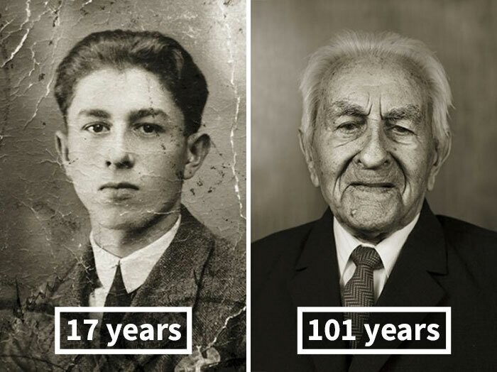 Антонин Балдрман, 17 лет (мастер слесарного дела) и 101 год.