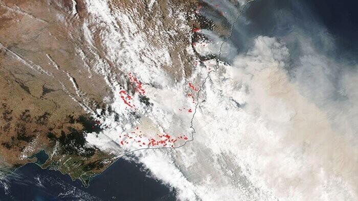 Пожары в Австралии: шокирующие снимки со спутника