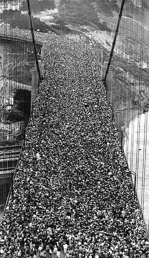 Открытие моста Золотые Ворота, Сан–Франциско, 27 мая 1937 года 
