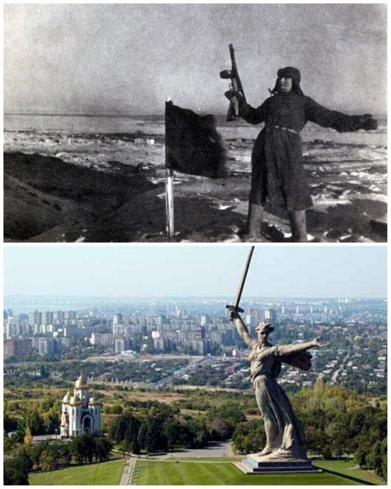Фото сталинграда во время войны и сейчас