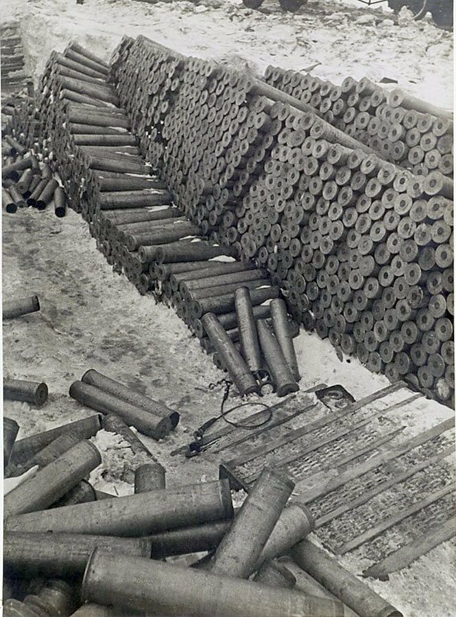 Немецкие склады снарядов под Сталинградом
