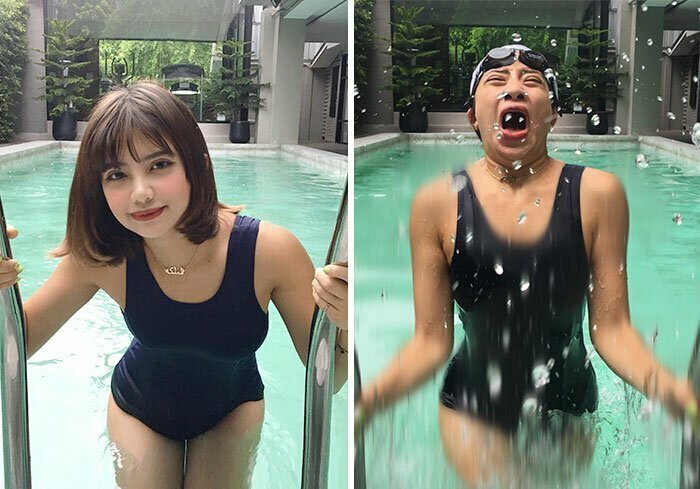 30 лучших коллажей "Инстаграм и реальность" от девушки из Таиланда