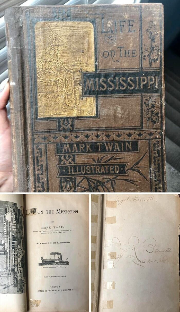 2. Первое издание "Жизни на Миссисипи" Марка Твена 1883 года за 5 долларов (около 300 рублей)