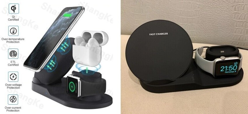 зарядная станция 3 в 1. подставка для зарядки эппл вотч. зарядная станция для iphone и apple watch и airpods. беспроводная зарядка эпл 3 в 1. зарядная станция 3 в 1.