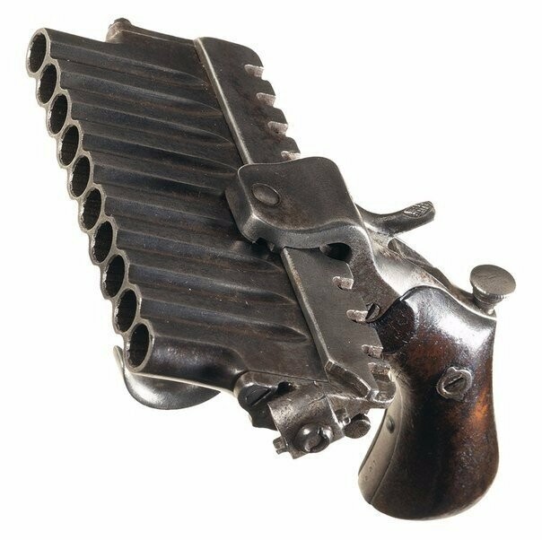 10-тизарядный французский пистолет середины XIX века